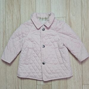 Burberry Blush Pink Quilted Kids Puffer Coat
